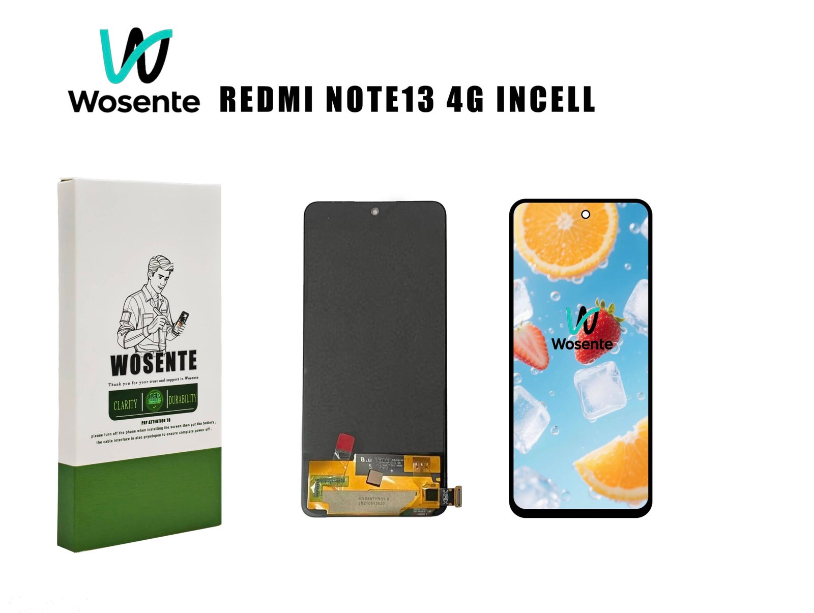 REDMI NOTE13 4G INCELL OLED Screen + Digitizer Assembly for NOTE 13 4G - Imagen 1