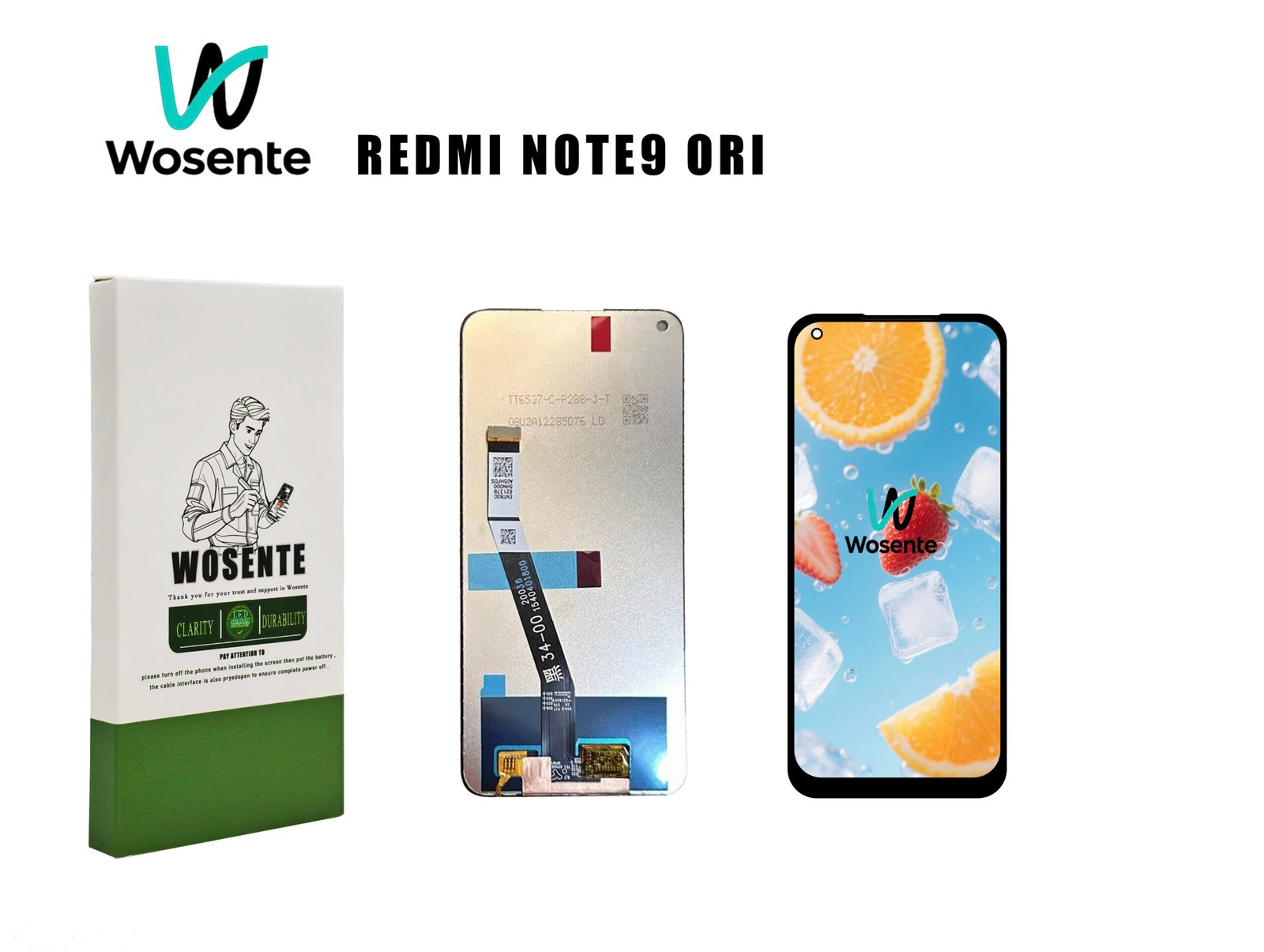 REDMI NOTE9 ORI ORIGINAL LCD Screen + Digitizer Assembly for REDMI NOTE 9 - Image 1