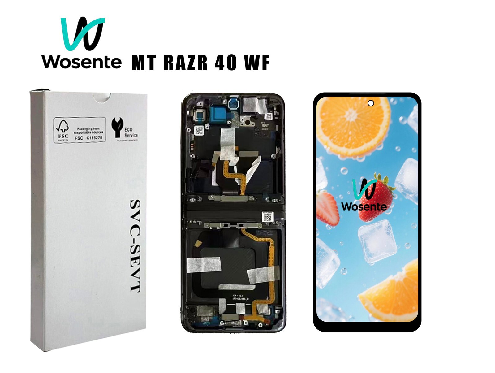 MT RAZR 40 WF ORIGINAL NEW LCD Screen + Digitizer Assembly for Motorola RAZR 40 - Image 1