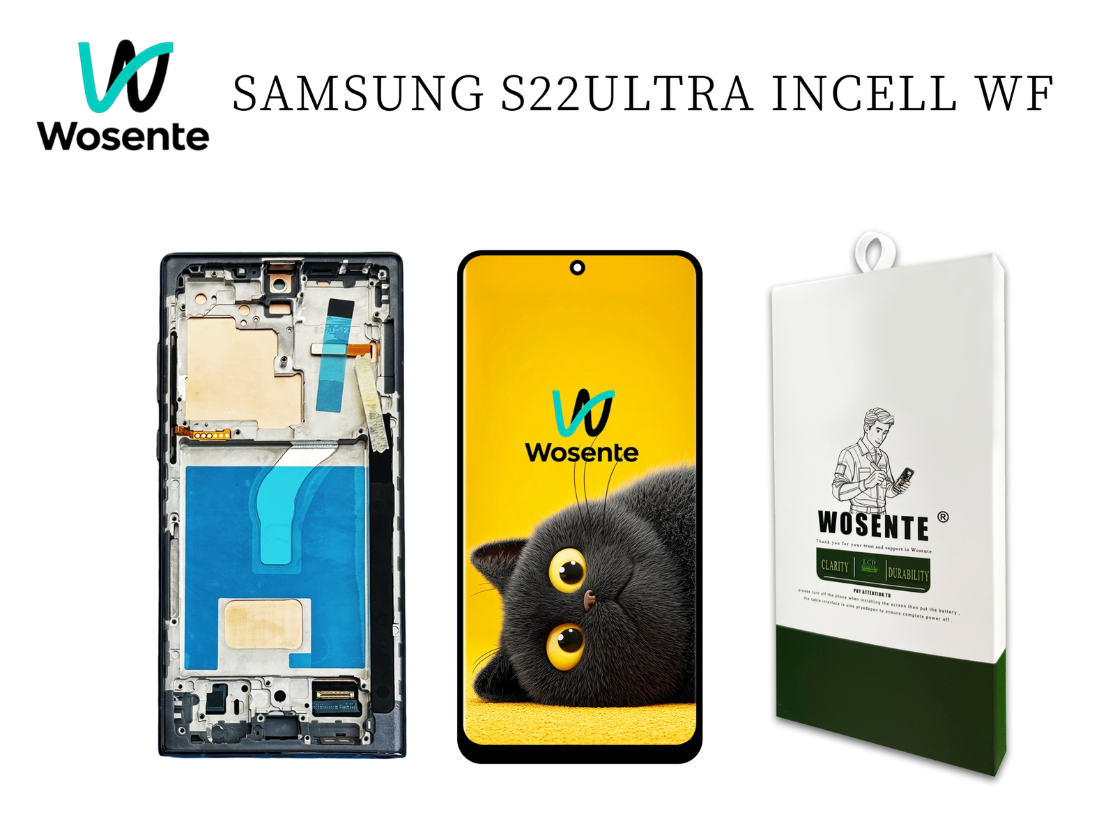 0f5f52b86efb2dc4e57ba0947c8cd2a4 INCELL WITH FRAME LCD SCREEN+DigitizerAssembly for SAMSUNG S22ULTRA - Image 1