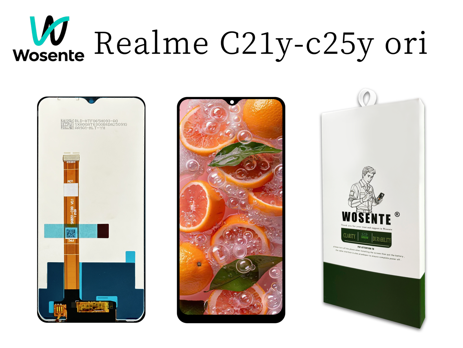 Realme C21y-c25y ori ORIGINAL LCD Screen + Digitizer Assembly for REALME C21Y-25Y - Image 1